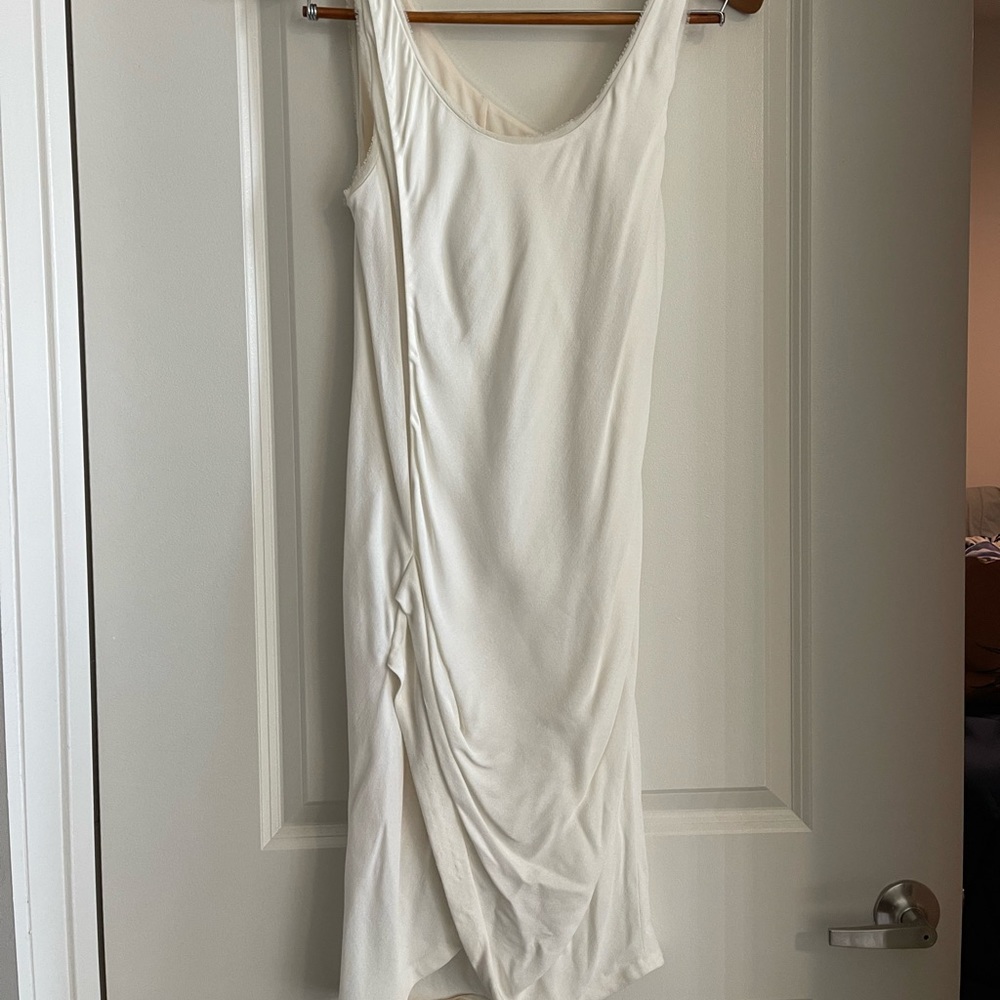 Helmut Lang white dress, silk slip